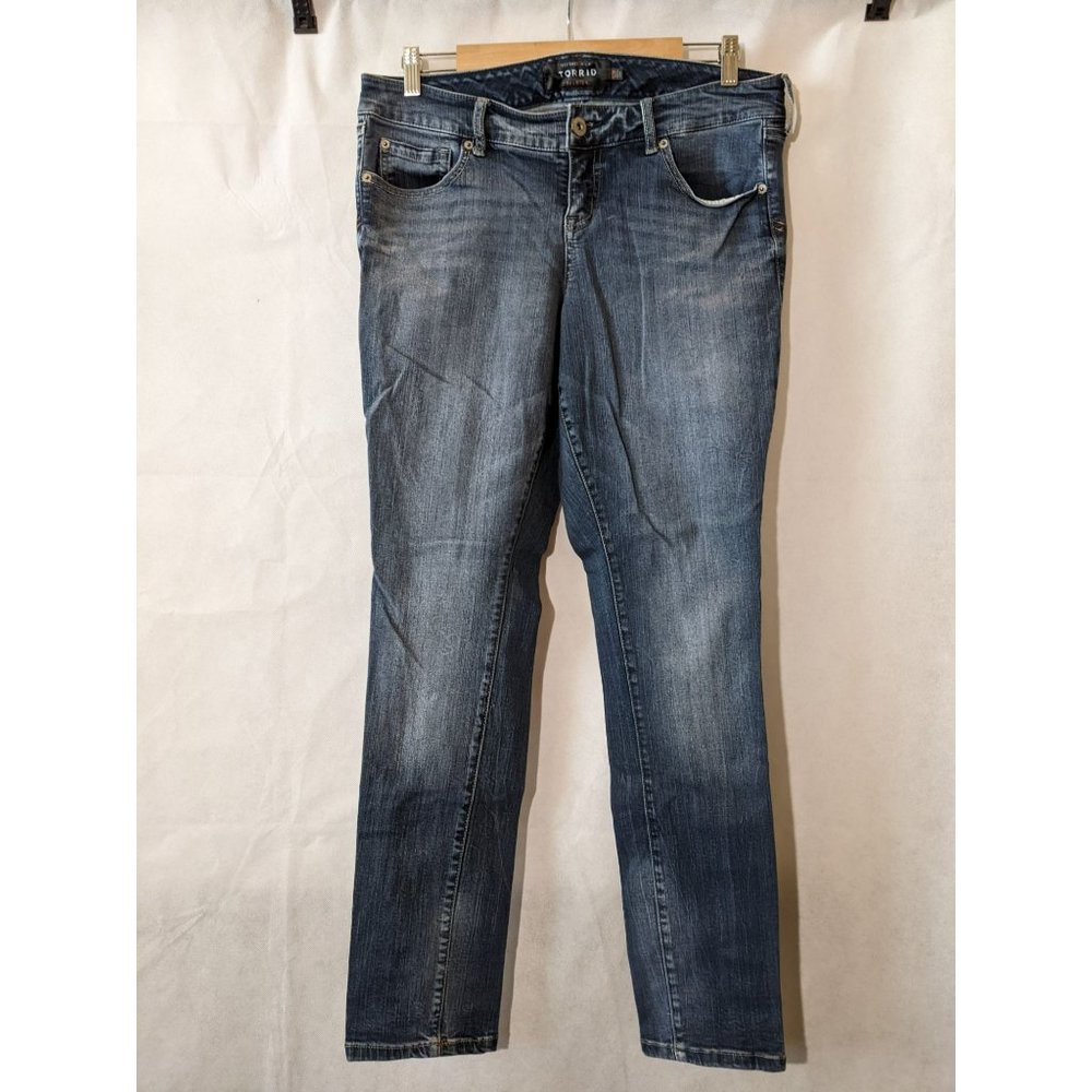 Torrid Blue Cotton-Blend Straight Leg Denim Jeans Size 12